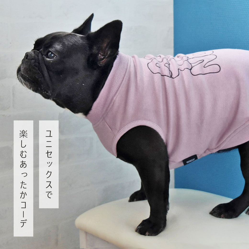 犬 服 iDog 裏起毛バックプリントタンク アイドッグ 犬の服 犬服