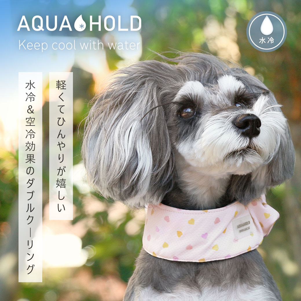 犬 猫 ペット iDog AQUA HOLD ひんやりシュシュ アイドッグ 暑さ対策 冷感グッズ 熱中症予防 冷却 ひんやり